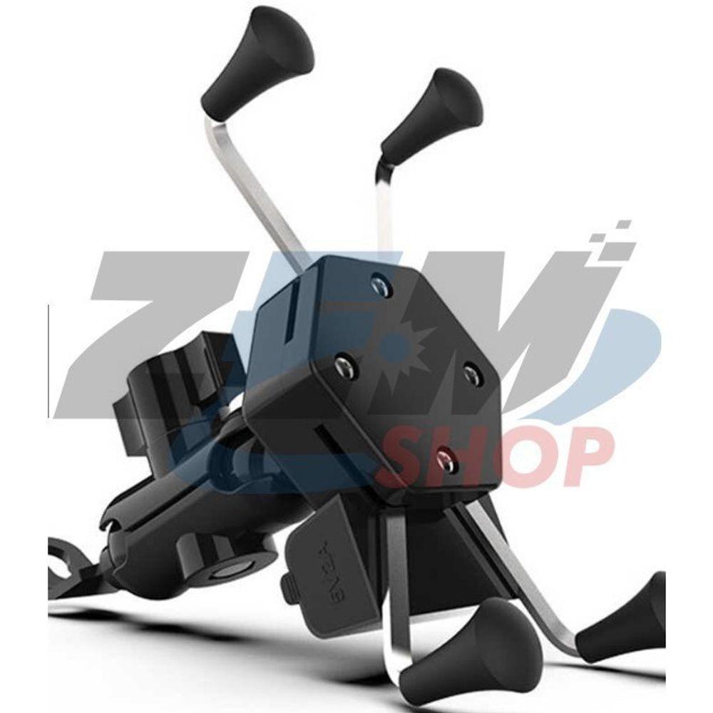 Suporte Moto Garra Para Celular Universal Com Carregador Usb - 1