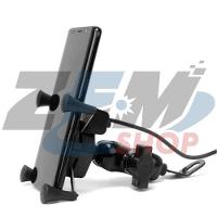 Suporte Moto Garra Para Celular Universal Com Carregador Usb - 3