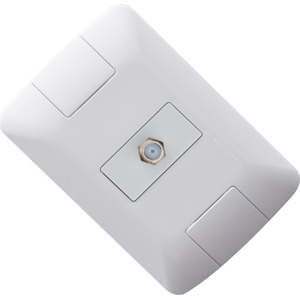 Conjunto 4x2 Com 1 Tomada Tv-sat Aria Branco - 57241017 - Tramontina - 2