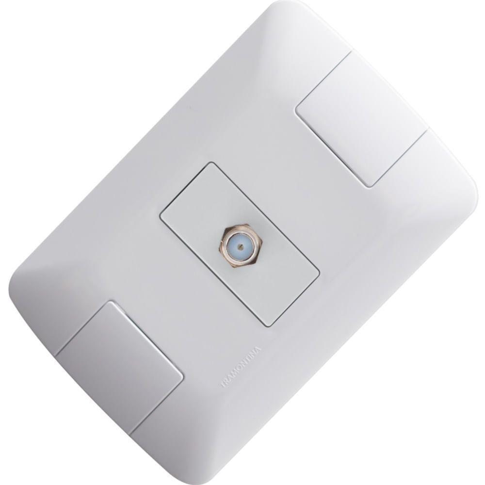 Conjunto 4x2 Com 1 Tomada Tv-sat Aria Branco - 57241017 - Tramontina - 3
