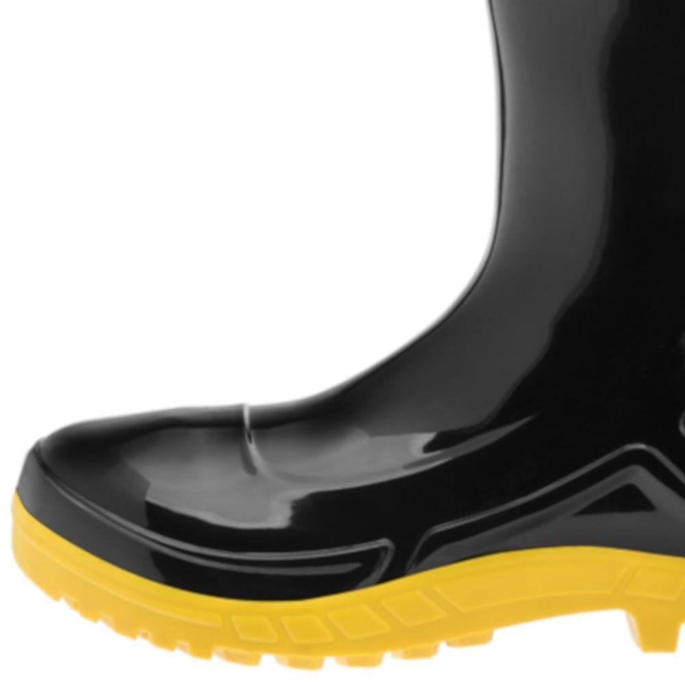 Bota Pvc Cano Médio Preta E Amarela Nº44 - 110vflexf-pra - Marluvas - 3