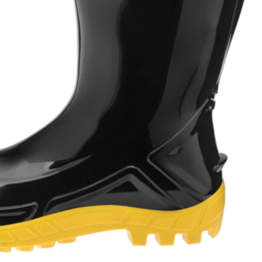 Bota Pvc Cano Médio Preta E Amarela Nº44 - 110vflexf-pra - Marluvas - 4