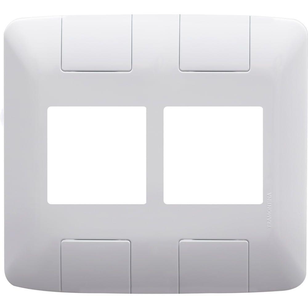 Placa 4x4 Aria Branca 4 Postos - 57203026 - Tramontina - 1