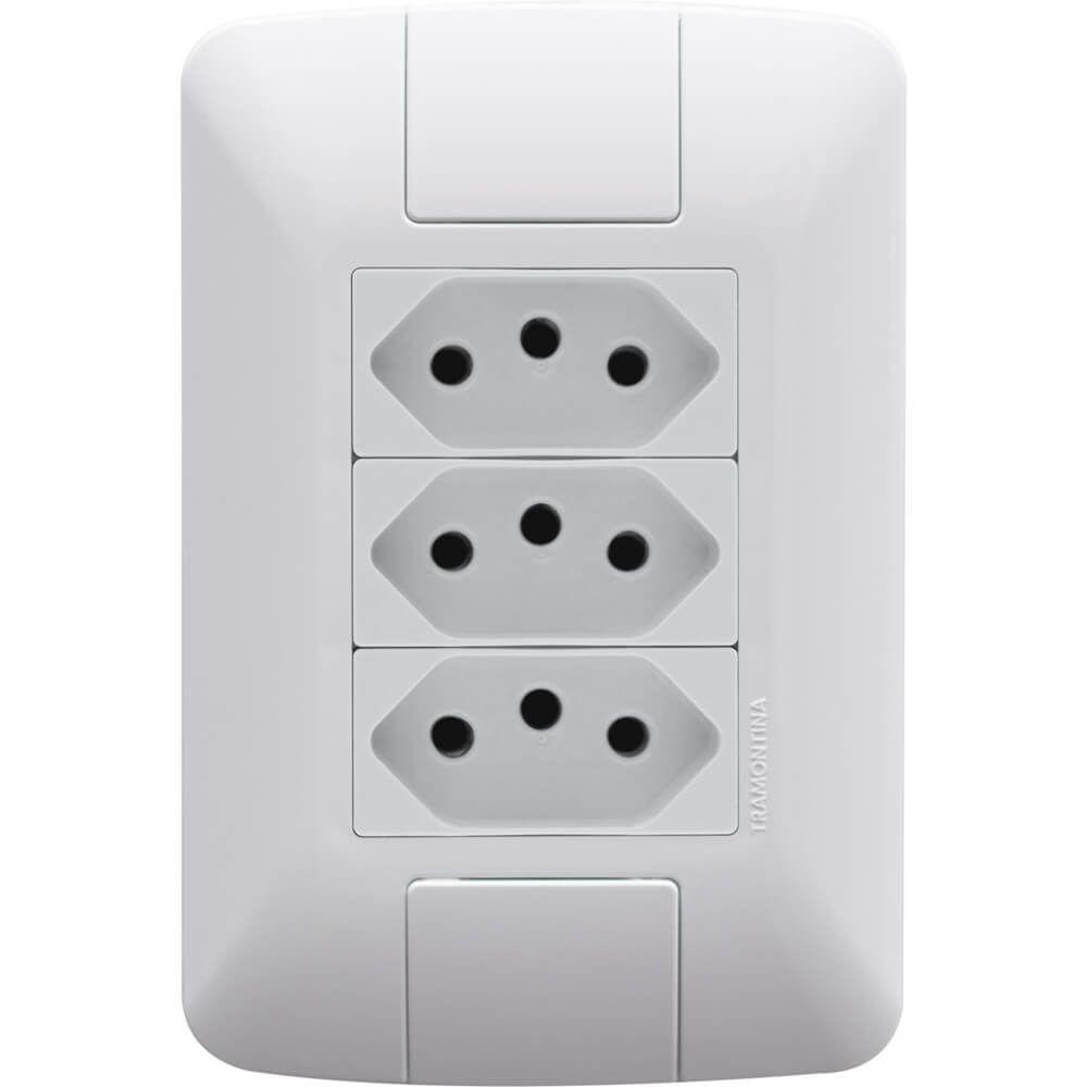 Conjunto Com 3 Tomada 2p+t 20 Amperes - 250 Volts Aria - 57241079 - Tramontina - 1