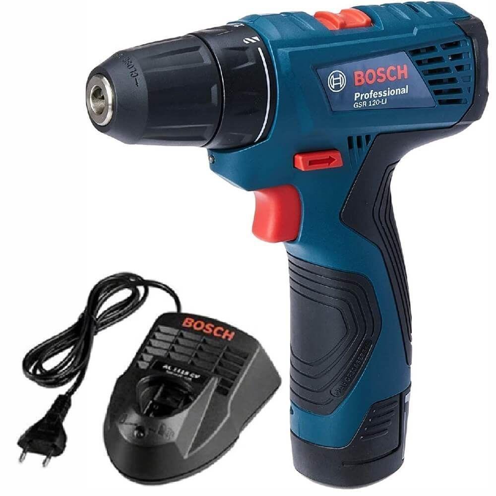 Parafusadeira Furadeira A Bateria 12 Volts Gsr 120-li Com Carregador - 06019g80e1000 - Bosch - 1