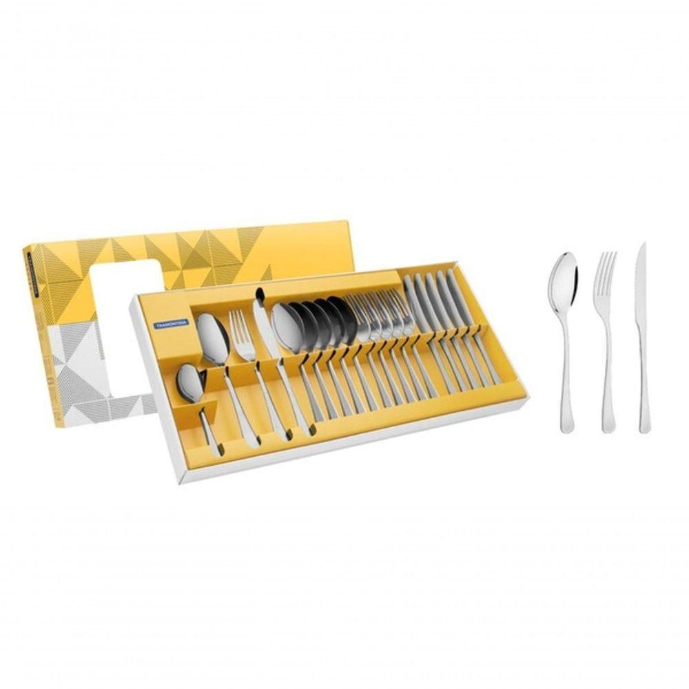 Faqueiro Tramontina Havana Em Aço Inox Com Facas Para Churrasco 24 Peças - 1