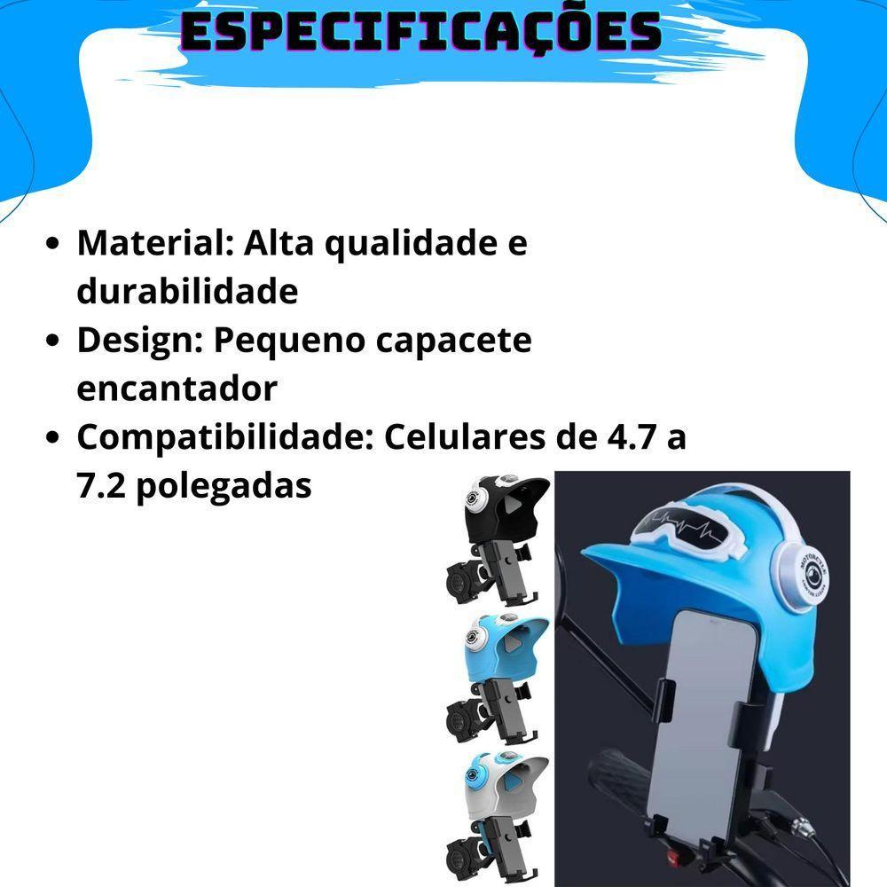 Suporte Celular Gps Moto Bike Anti Reflexo Capacete Motoboy - 3