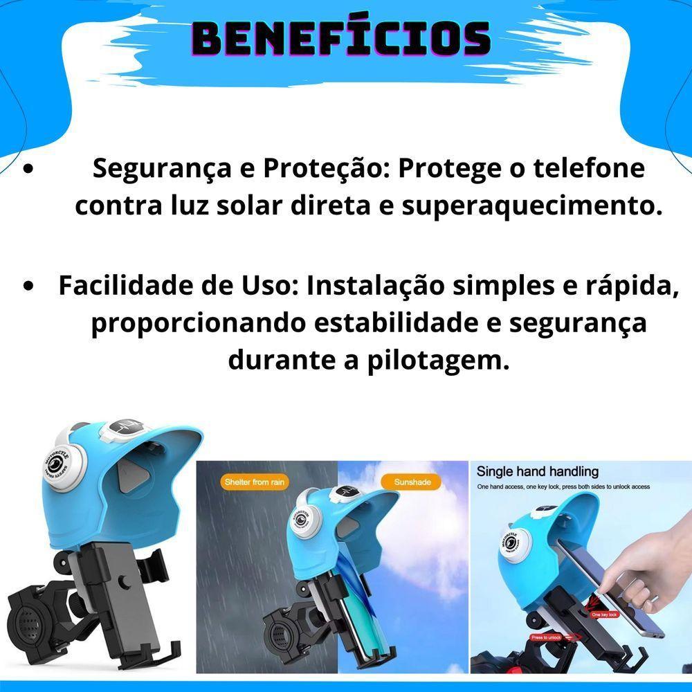 Suporte Celular Gps Moto Bike Anti Reflexo Capacete Motoboy - 5