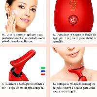 Massageador Facial Eletrico Pescoço Led Lift Fototerapia Ant - 3
