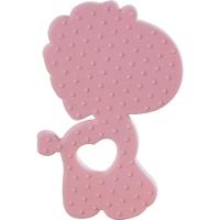 Mordedor Girafa Funny Para Bebê De Silicone 7,03x6,55x0,83cm Rosa - 4
