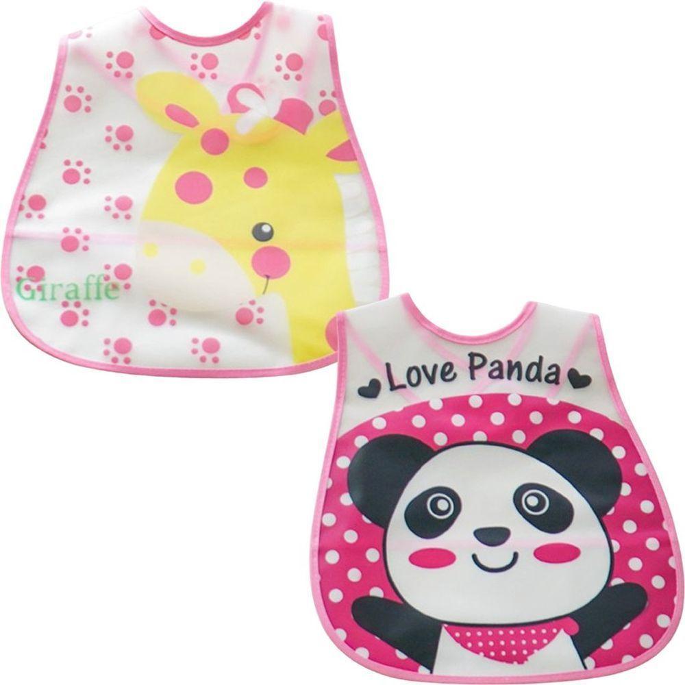 Kit 2 Babador Encanto Para Bebê 45x28cm Panda-girafinha - 1