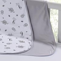 Cueiro Duplo Tecebem Baby Malha 100% Algodão Estampado Leon 80cm X 90cm Cinza - 2