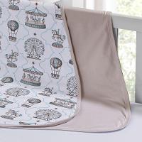 Cueiro Duplo Tecebem Baby Malha 100% Algodão Estampado Jean 80cm X 90cm Trigo - 2