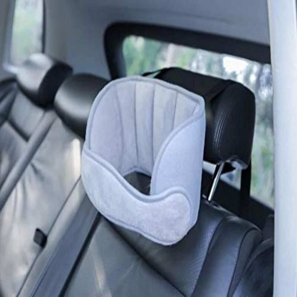 Apoio Suporte Cabeça Faixa Ajustável Almofada Alívio Pescoço Assento Carro Viagem Infantil Proteção Bebê Azul - 3