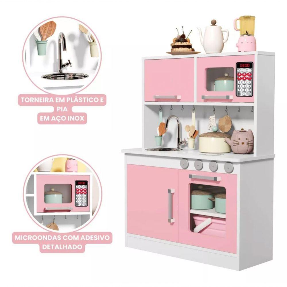 Cozinha Infantil Valentina Com Geladeira 100% Mdf Fogão E Pia - 3