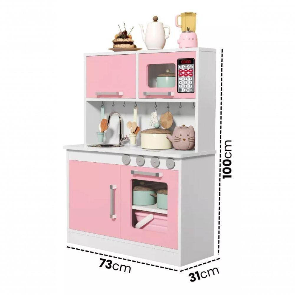Cozinha Infantil Valentina Com Geladeira 100% Mdf Fogão E Pia - 4