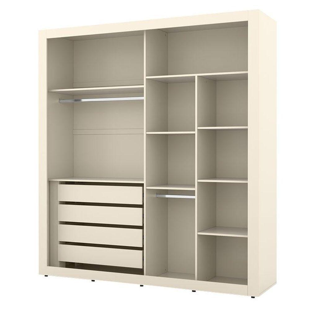 Berço Americano Com Guarda Roupa Tutto New 2 Portas Off White E Colchão - Matic - 3