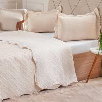 Kit Cobre Leito King Ultra Lisse Lisa New 250x270cm Sandshell - 3