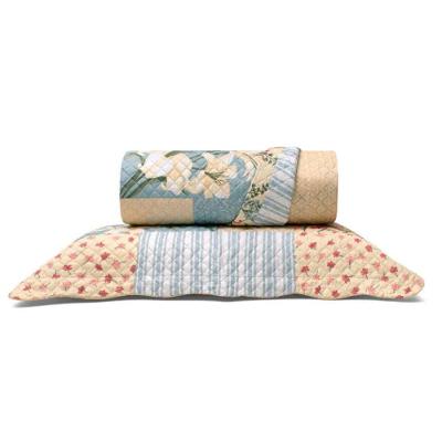 Cobre Leito Buettner Solteiro Microfibra Renove Estampado Joana 2 Peças Bege