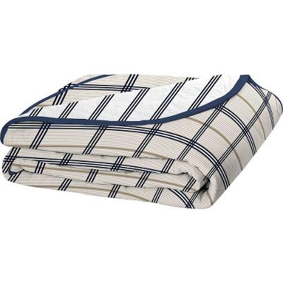 Cobre Leito Tecebem Queen Malha 100% Algodão Estampado Em Matelassê Otto 240x260m Marinho