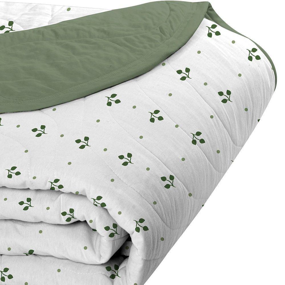 Cobre Leito Tecebem Queen Malha 100% Algodão Estampado Em Matelassê Hugo 240x260m Oliva - 2
