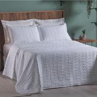 Cobre Leito Queen Decor Bordado 200 Fios 3 Peças - Branco - Hipercal 100% Poliéster - 3