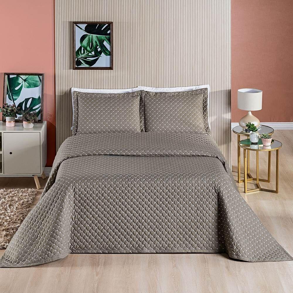 Cobre Leito King Ravena Micropercal 200 Fios 3 Peças - Camafeu - 2