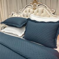 Coordenado Cobre Leito Queen E Lençol Diplomata 7 Peças - Azul - 100% Poliéster - 3