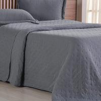 Kit Colcha Queen Miraggio New Soft 240x260cm Grafite