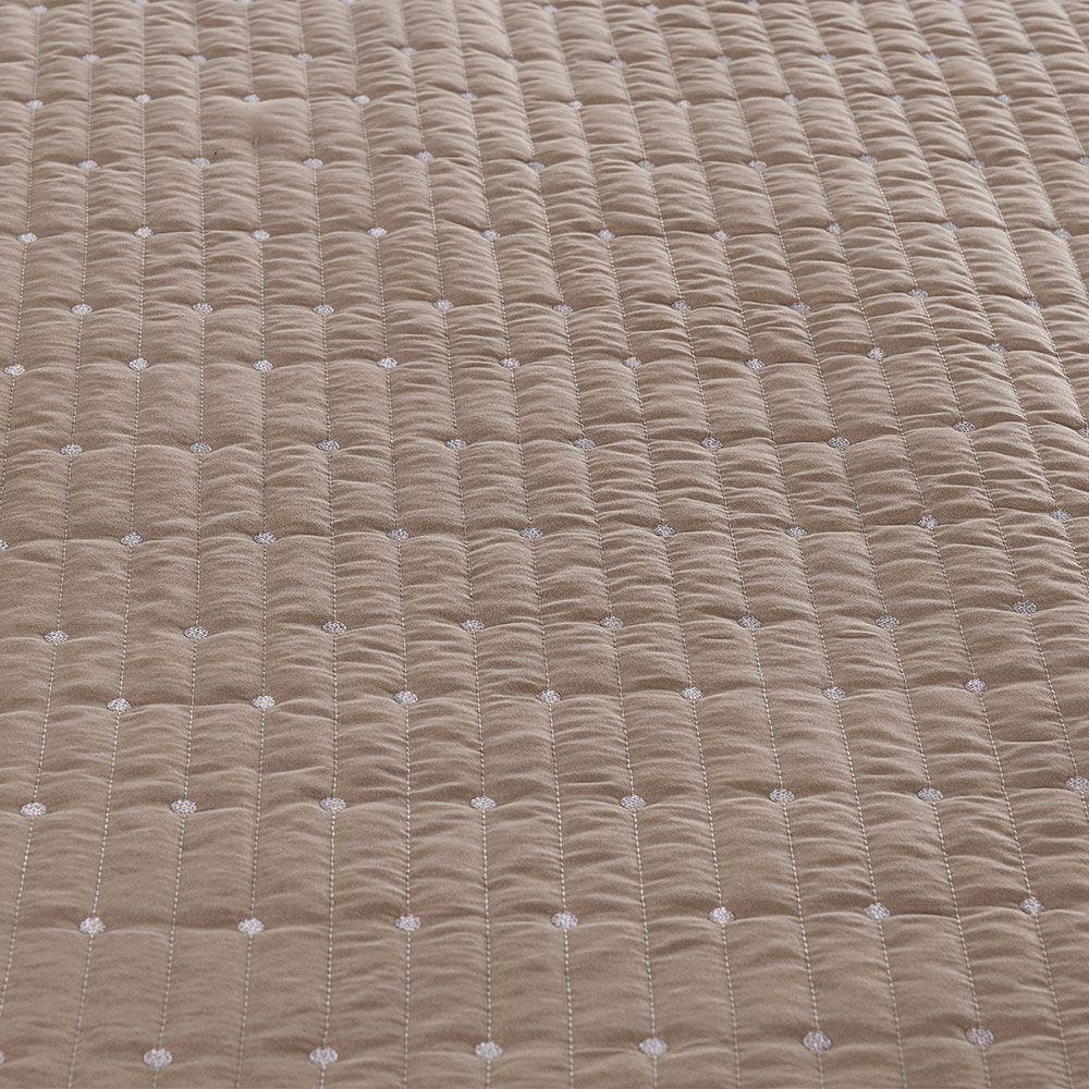 Kit 4 Pçs Cobre Leito Solteiro Urbany Hipercal 400 Fios Bordado Cáqui - 5