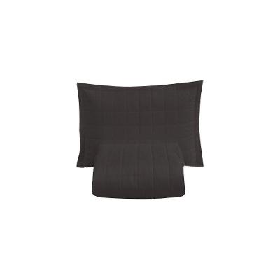 Kit Cobre Leito Matelado Dupla Face Soft 2 Peças Solteiro 100% Poliéster Cor:preto