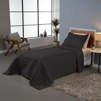 Kit Cobre Leito Matelado Dupla Face Soft 2 Peças Solteiro 100% Poliéster Cor:preto - 2