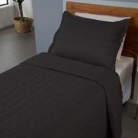 Kit Cobre Leito Matelado Dupla Face Soft 2 Peças Solteiro 100% Poliéster Cor:preto - 3