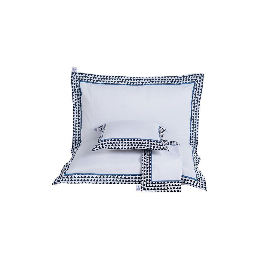 Kit 7 Pçs Cobre Leito Casal Padrão Renove Hipercal 400 Fios Dupla Face Bordado Preto E Verde - 2