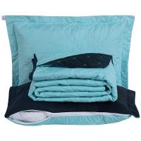 Kit 7 Pçs Cobre Leito Casal Padrão Renove Hipercal 400 Fios Dupla Face Bordado Preto E Verde - 10