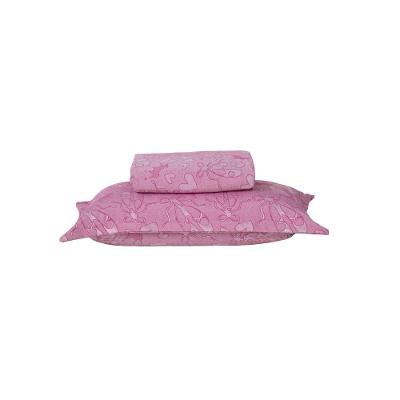 Kit Cobre Leito Ballet 2 Peças Solteiro 60% Algodão - 40% Poliéster Tecido Jacquard Pink