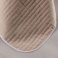 Kit 7 Pçs Cobre Leito Casal Padrão Urbany Hipercal 400 Fios Bordado Cáqui