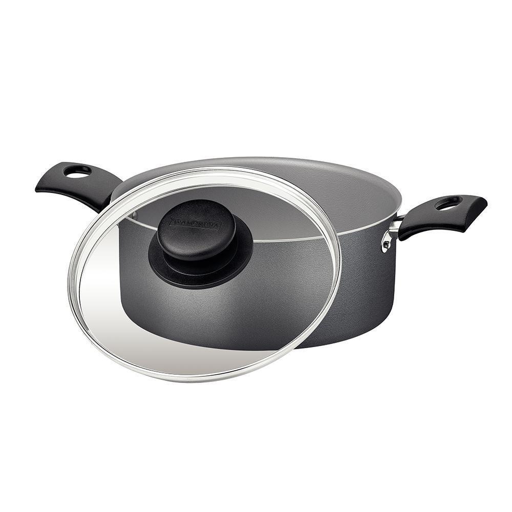 Fogão Industrial 2 Bocas Com Forno Bravo Preto Venâncio + 2 Caçarolas Tramontina Turim - 6