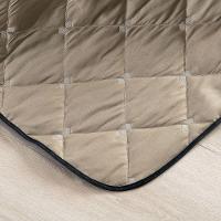 Kit 7 Pçs Cobre Leito Casal Padrão Renove Hipercal 400 Fios Dupla Face Bordado Cáqui E Preto - 8