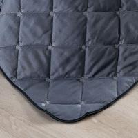 Kit 7 Pçs Cobre Leito Casal Queen Renove Hipercal 400 Fios Dupla Face Bordado Cinza E Preto - 8