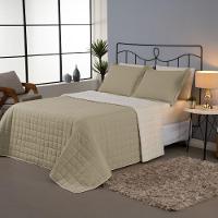 Kit Cobre Leito Matelado Dupla Face Sherpa De Carneiro 3 Peças Queen 80% Algodão - 20% Poliéster Percal 180 Fios Cor:cáq - 2