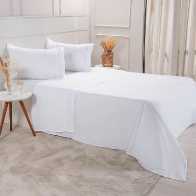Jogo De Cama Casal Serenitá 4 Pçs Bordado Festonê 138x188x30cm White