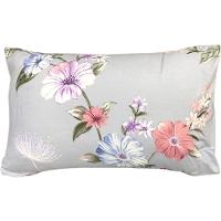 Jogo De Fronha Microfibra Estampada 47x70cm Lilás Flores - 2