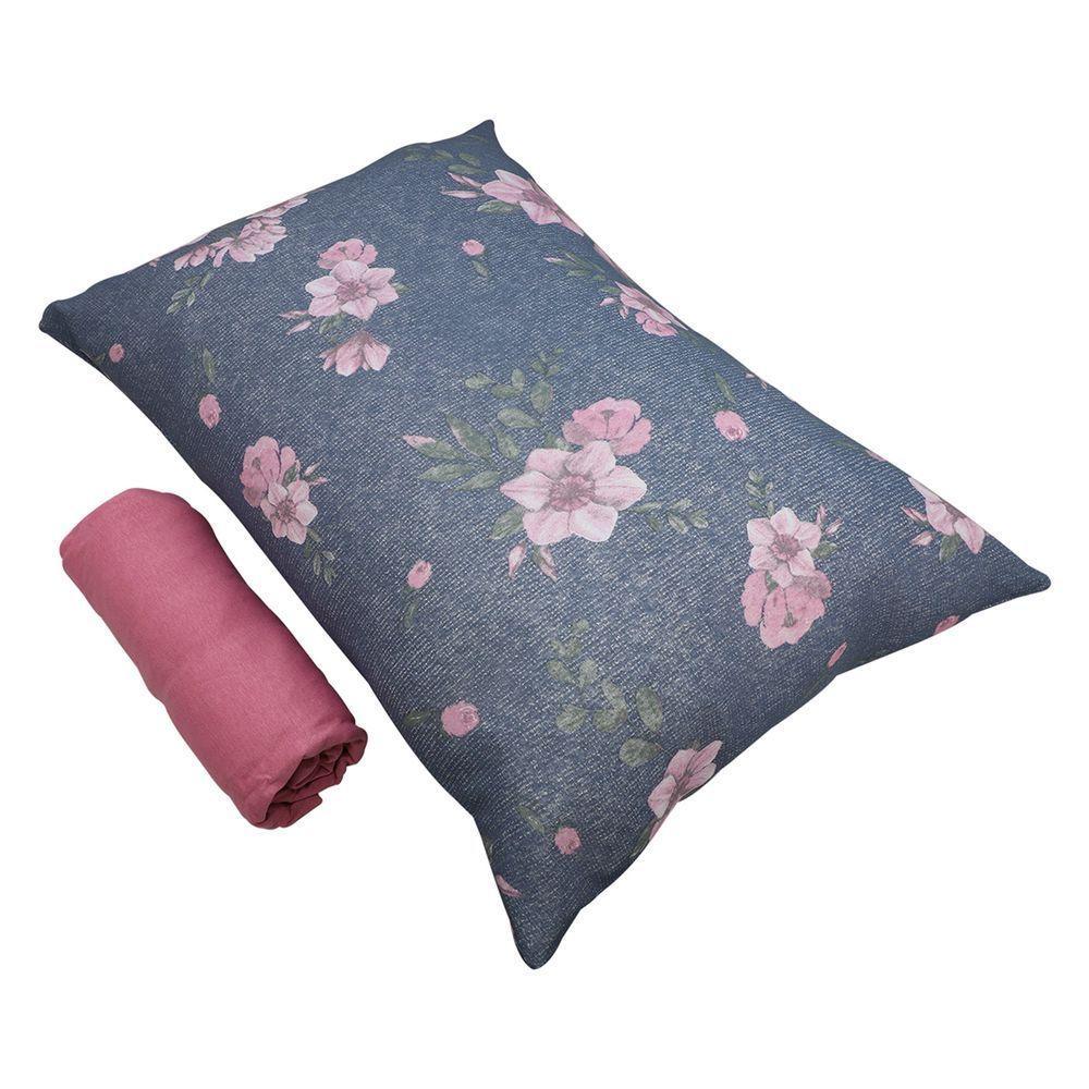 Jogo De Cama Solteiro Portallar Malha 100% Algodão Sevilha 2 Peças Rosa - 2