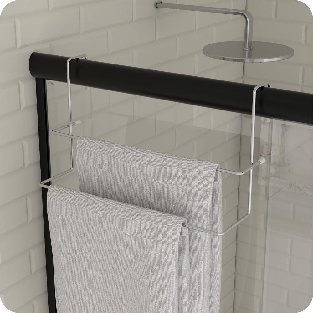 Suporte Toalha Box Porta Toalha Duplo Banheiro Cromado Arm - 1