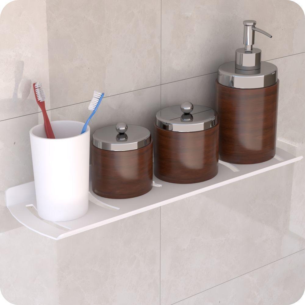 Suporte Porta Shampoo Organizador De Banheiro Branco Zmt - 5