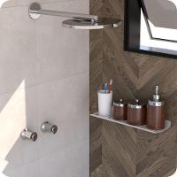 Suporte Porta Shampoo Organizador De Banheiro Branco Zmt