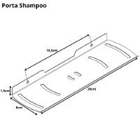 Suporte Porta Shampoo Organizador De Banheiro Branco Zmt - 6
