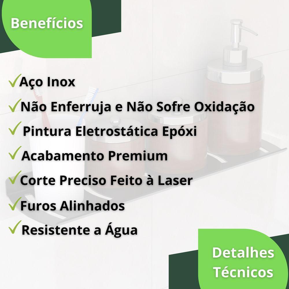 Suporte Porta Shampoo Organizador De Banheiro Preto Zmt - 3