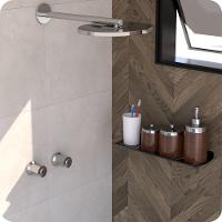 Suporte Porta Shampoo Organizador De Banheiro Preto Zmt - 5